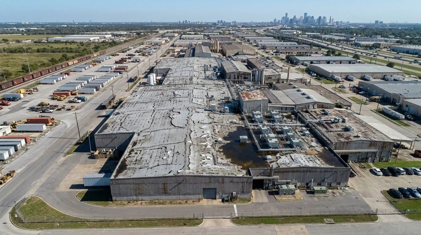 Commercial roof repair before project 1