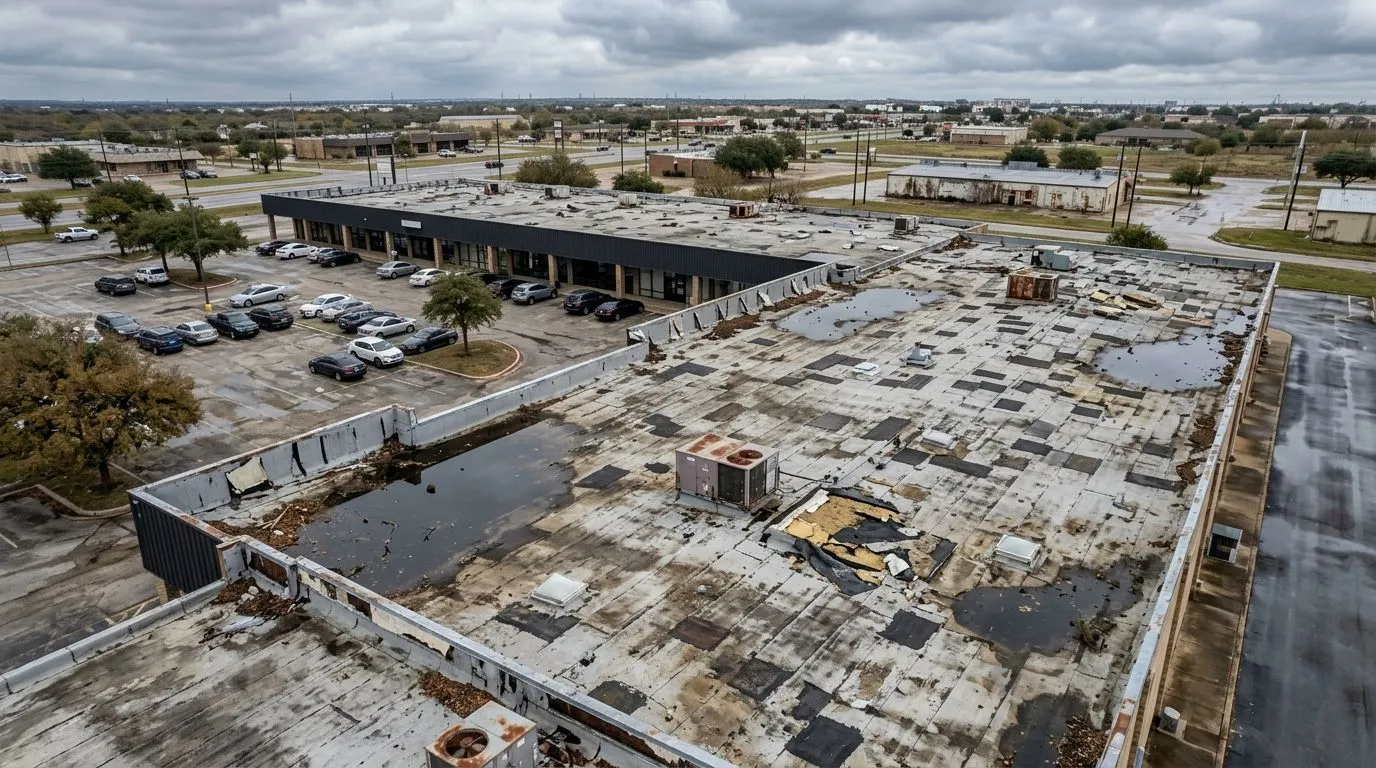 Commercial roof repair before project 3
