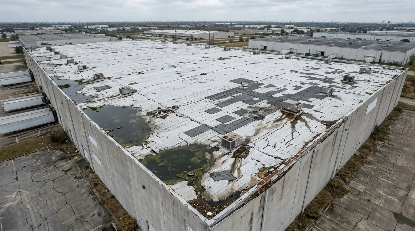 Commercial roof repair before project 2