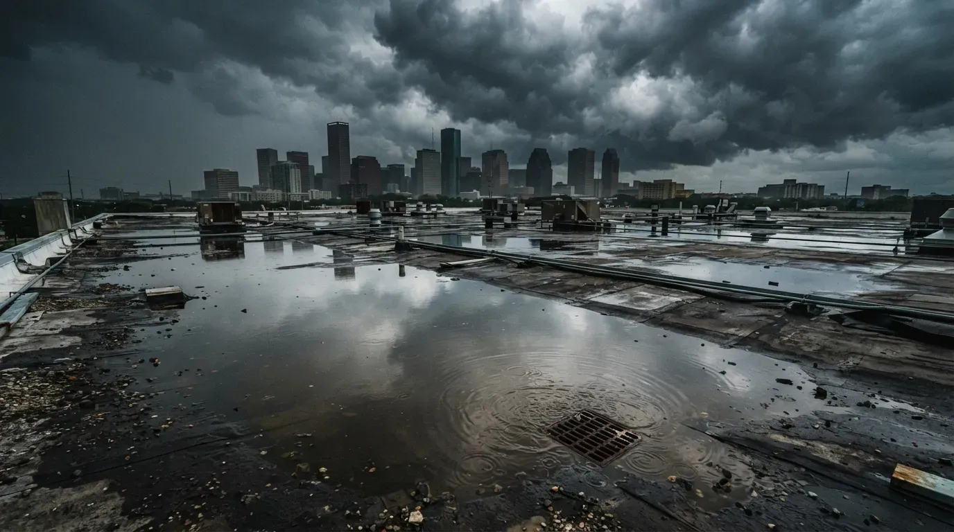 TPO roofing Houston commercial flat roof