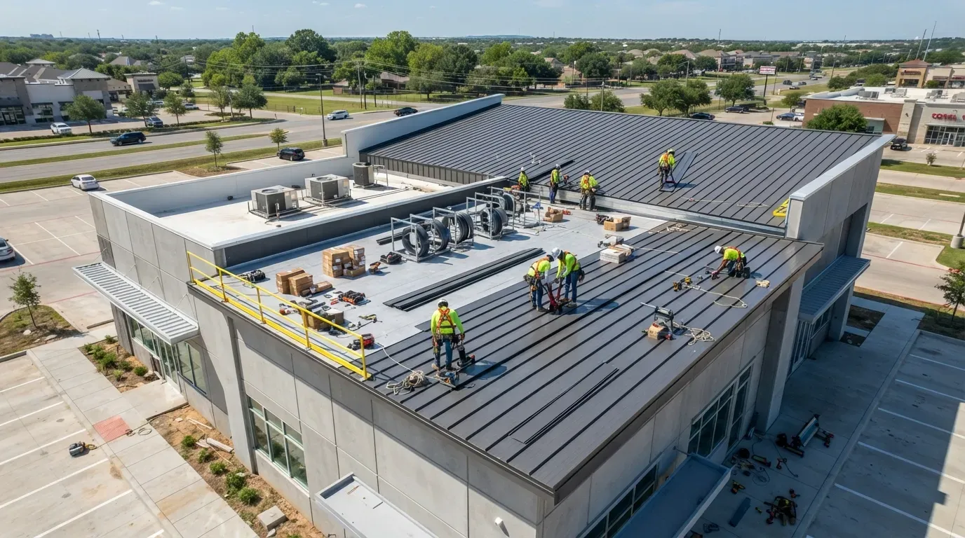 TPO roofing Houston commercial roof inspection